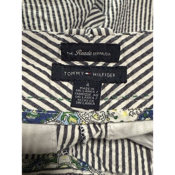 Tommy Hilfiger The Reade Bermuda Shorts Women’s Size 4 Seersucker Stripe - Picture 3 of 4